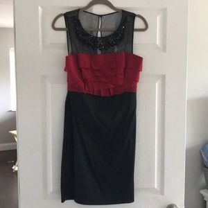 Black and red BCBG dress